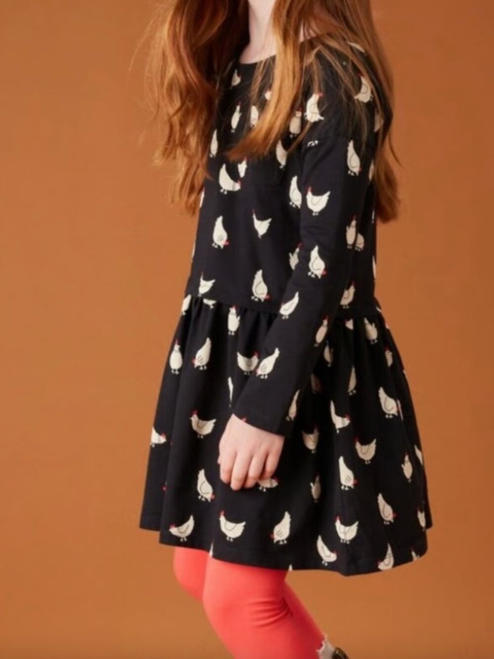 Tea Collection Chicken Hen Farm Dress - Size 7